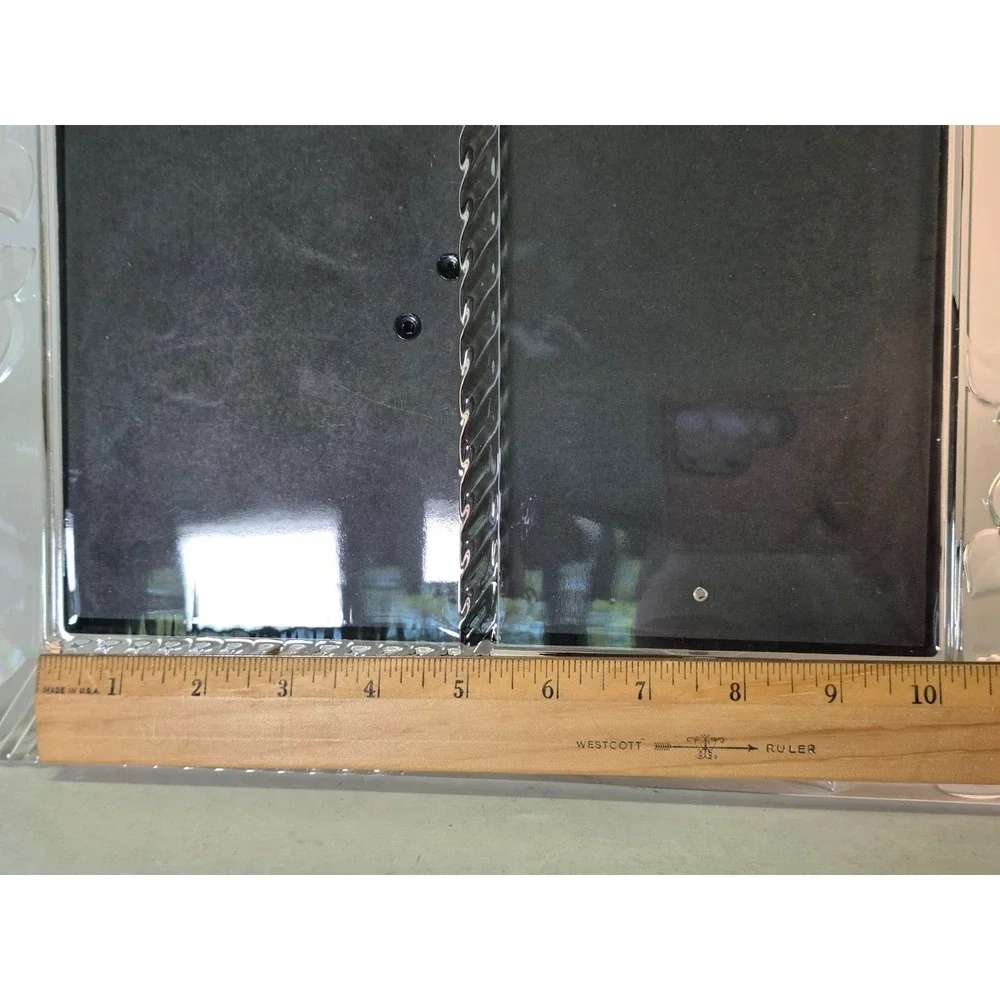 Shannon‎ Crystal Double Picture Frame With Flowers and Bells 24% Lead Crystal